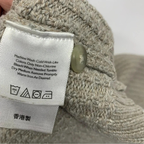 Vintage Eddie Bauer Sweater Men XL Tall  Cable Knit‎ Chunky Beigh Cotton - Picture 8 of 11